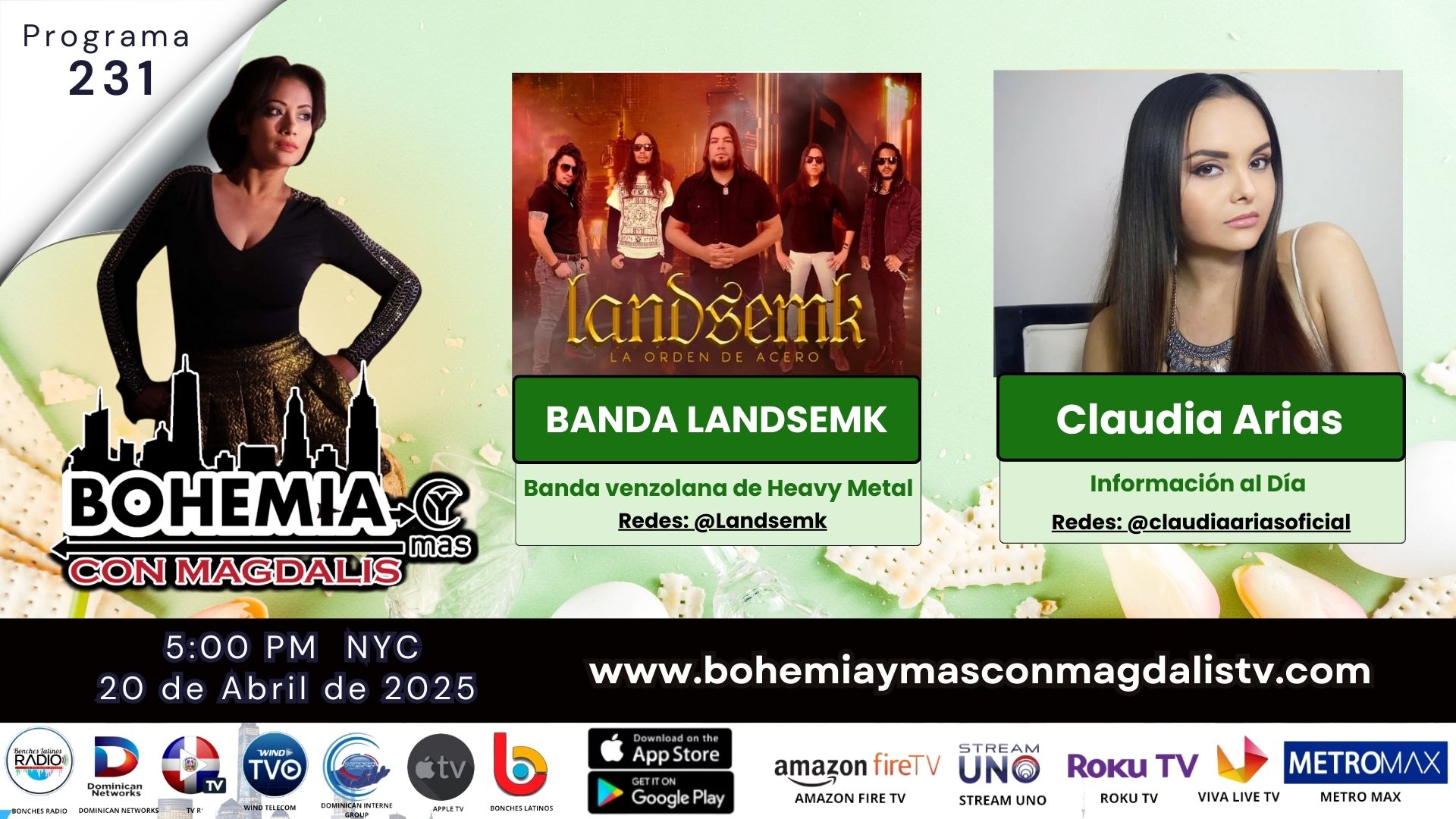 PROGRAMA 231BOHEMIA Y MÁS CON MAGDALIS