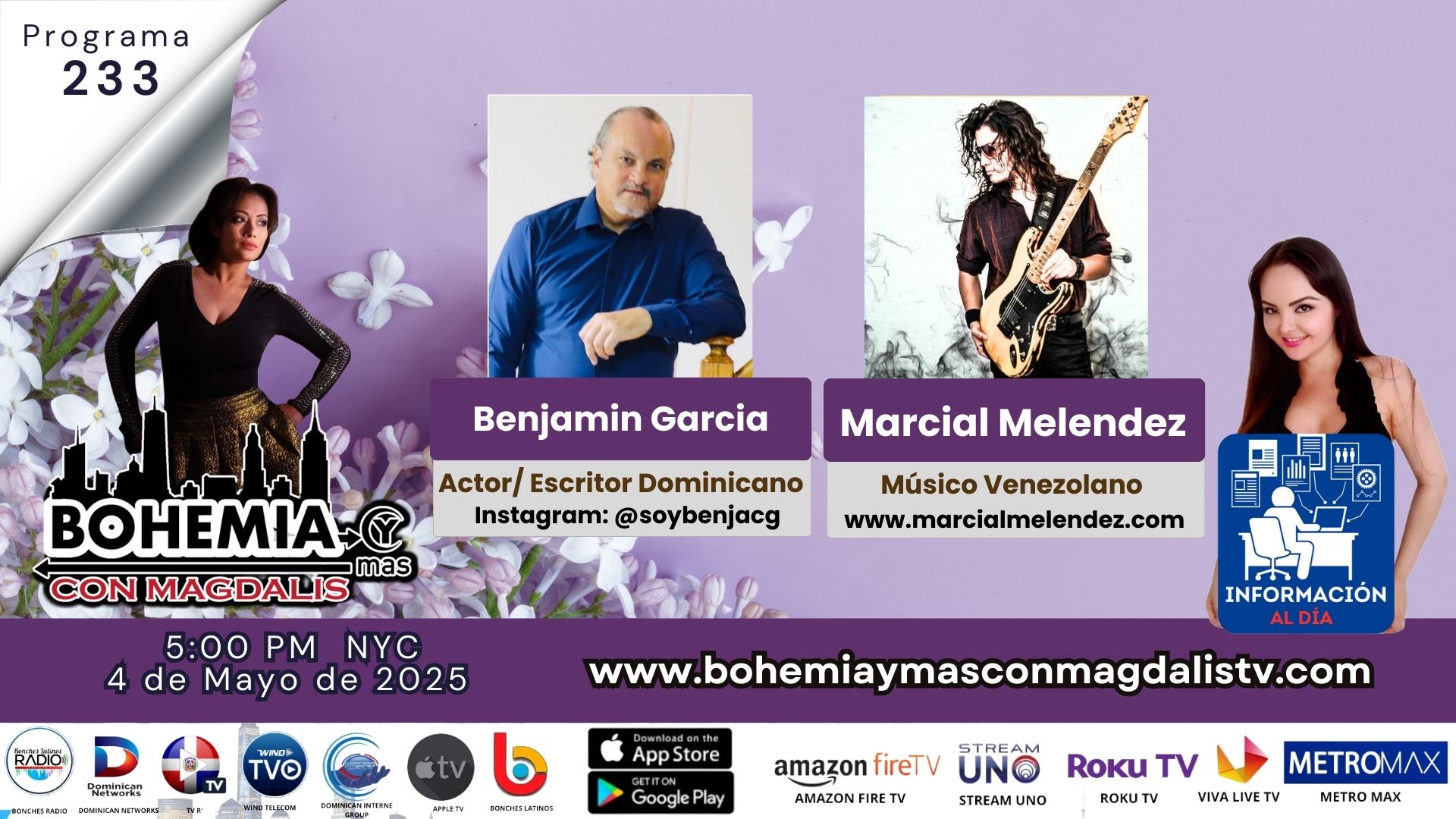 PROGRAMA 233 BOHEMIA Y MÁS CON MAGDALIS