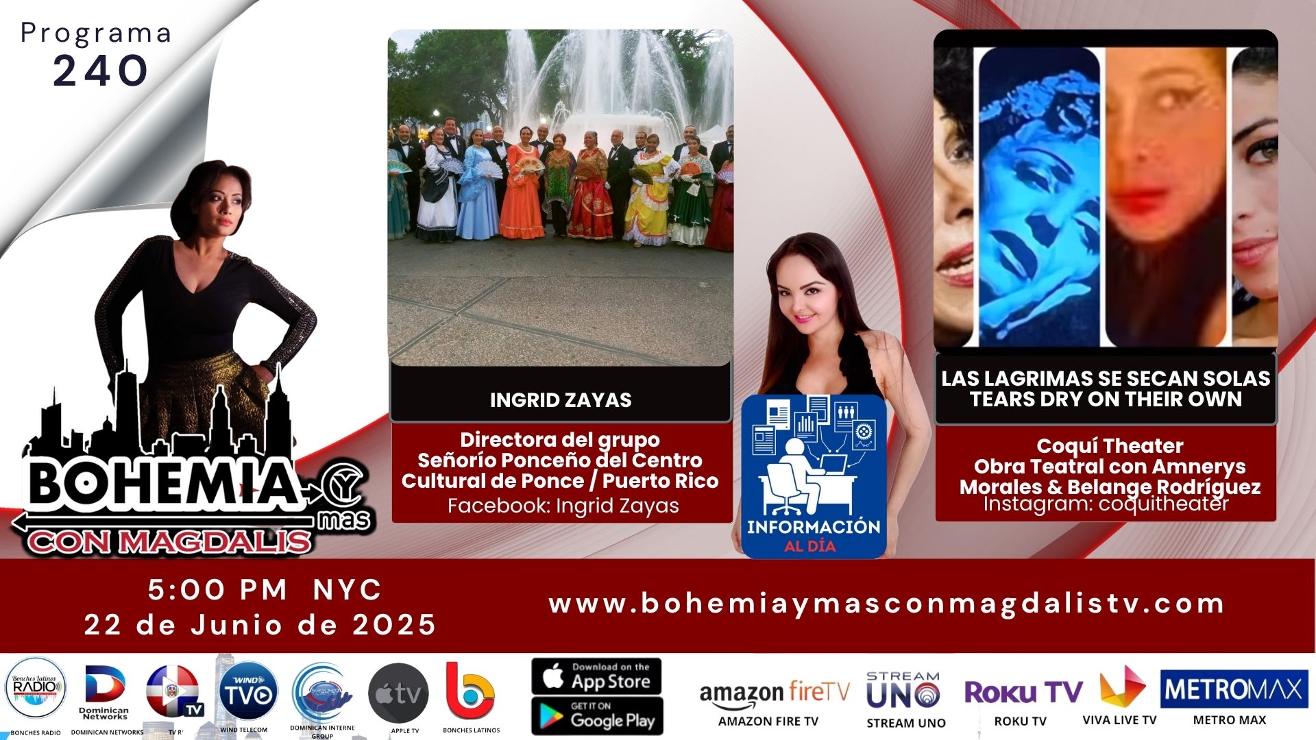 PROGRAMA 240 BOHEMIA Y MÁS CON MAGDALIS