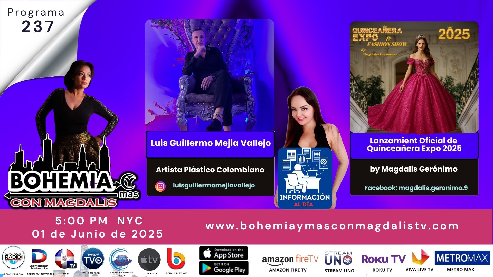 PROGRAMA 237 BOHEMIA Y MÁS CON MAGDALIS