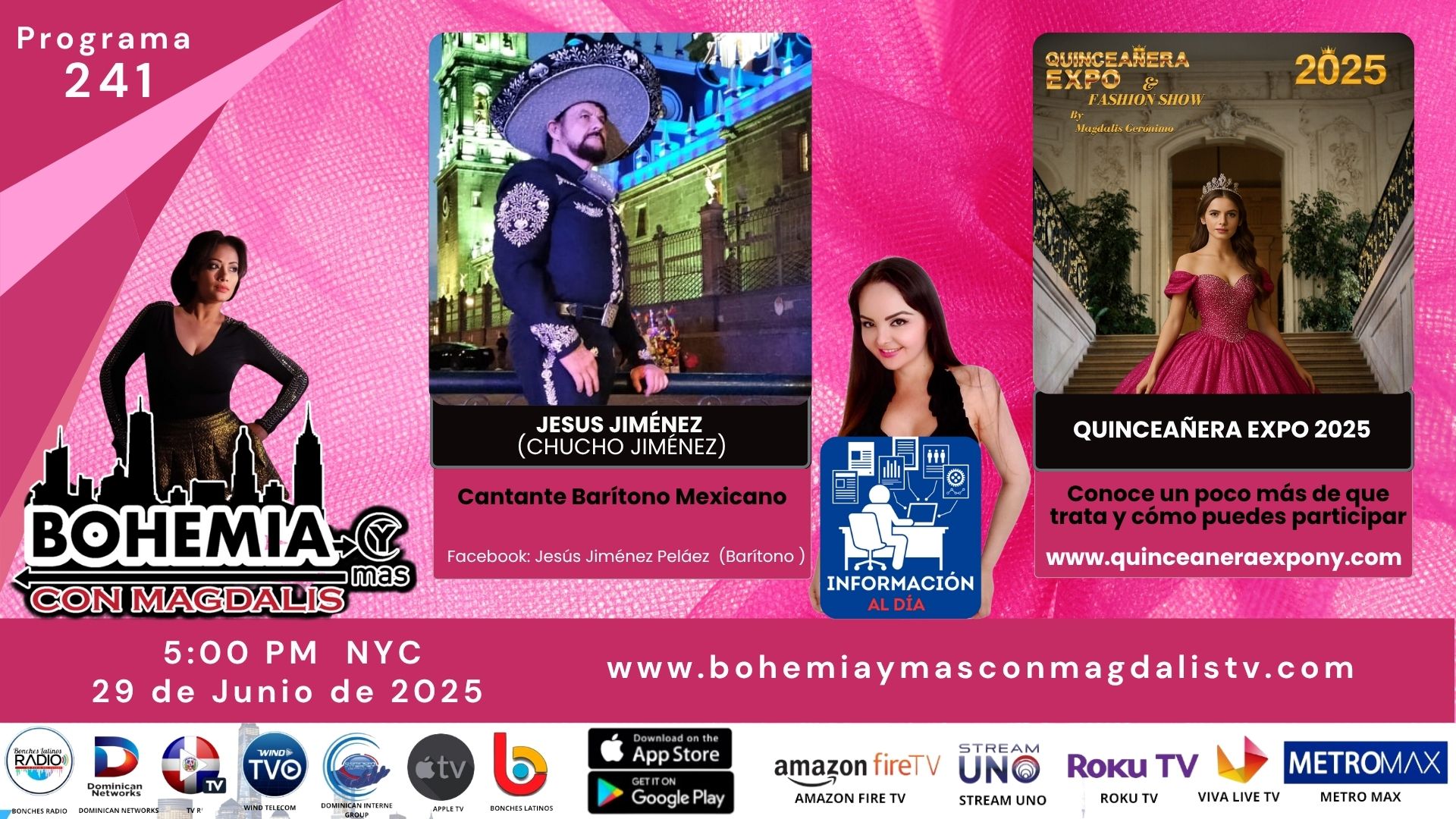 PROGRAMA 241 BOHEMIA Y MÁS CON MAGDALIS