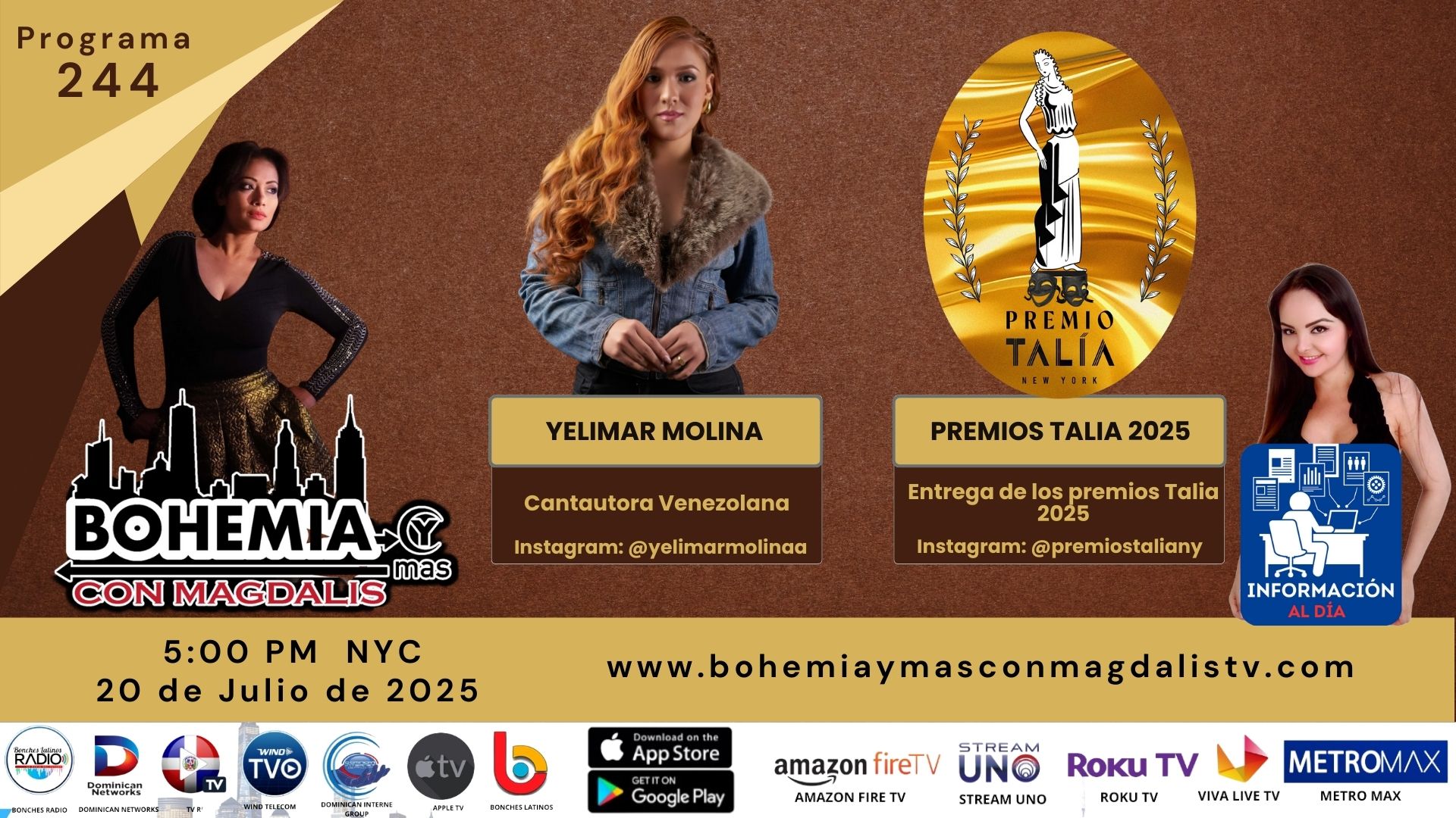 PROGRAMA 244 BOHEMIA Y MÁS CON MAGDALIS