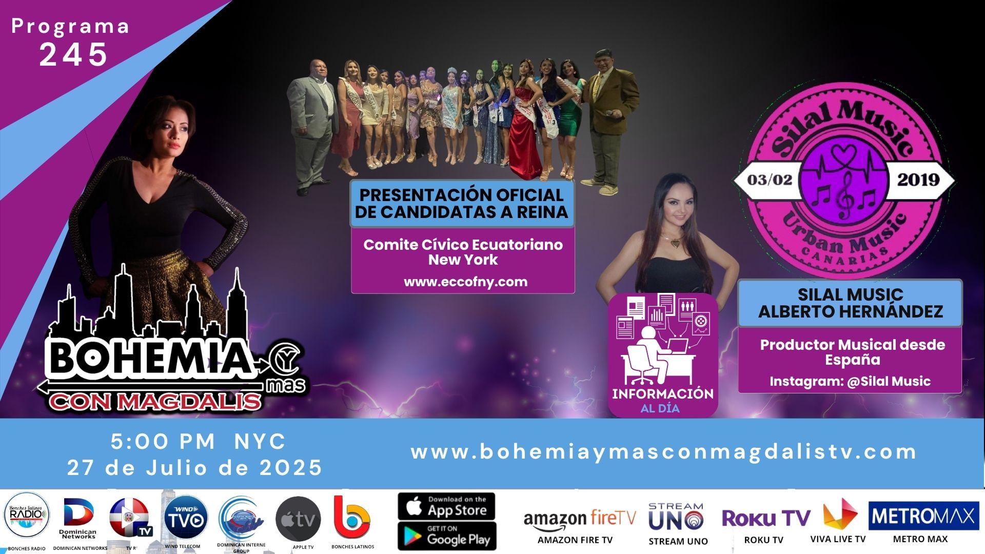 PROGRAMA 245 BOHEMIA Y MÁS CON MAGDALIS