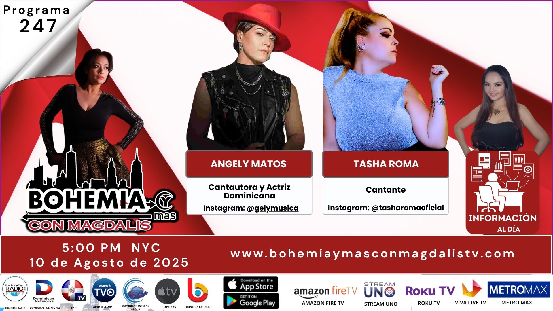 PROGRAMA 247 BOHEMIA Y MÁS CON MAGDALIS