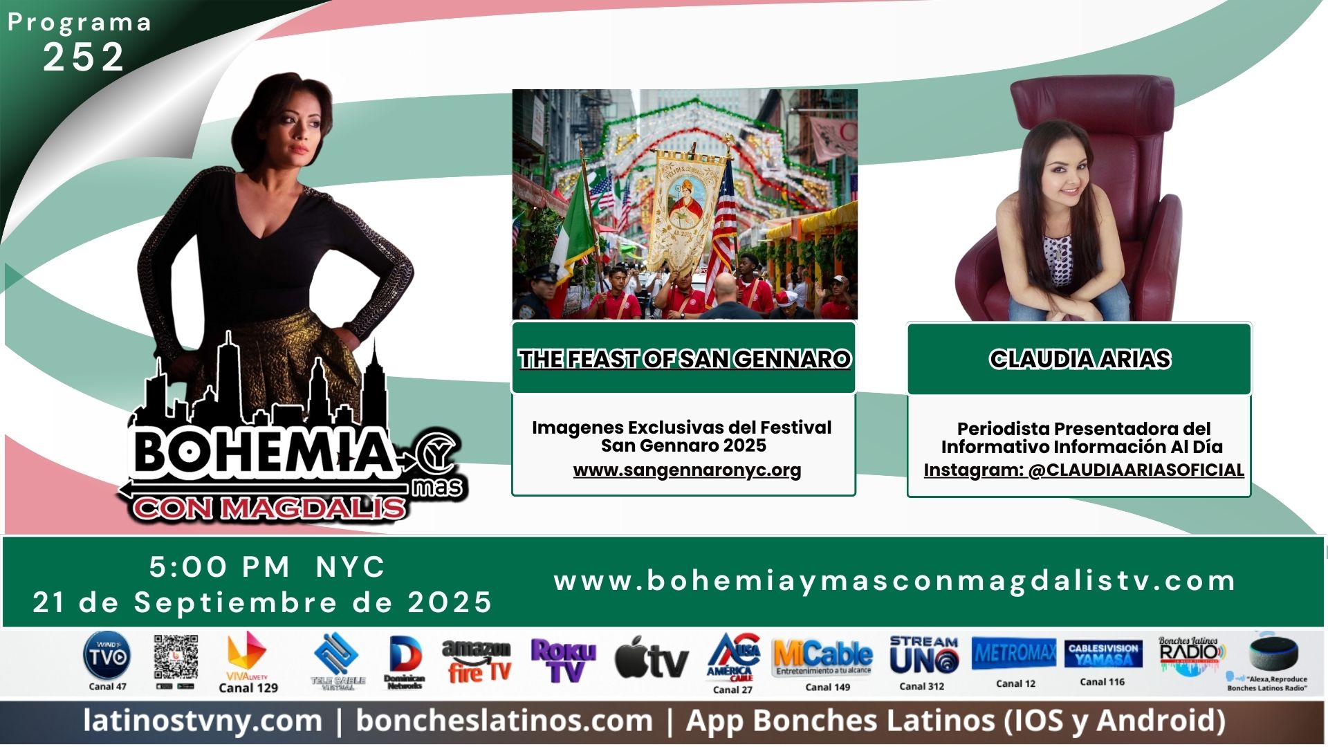 PROGRAMA 252 BOHEMIA Y MÁS CON MAGDALIS