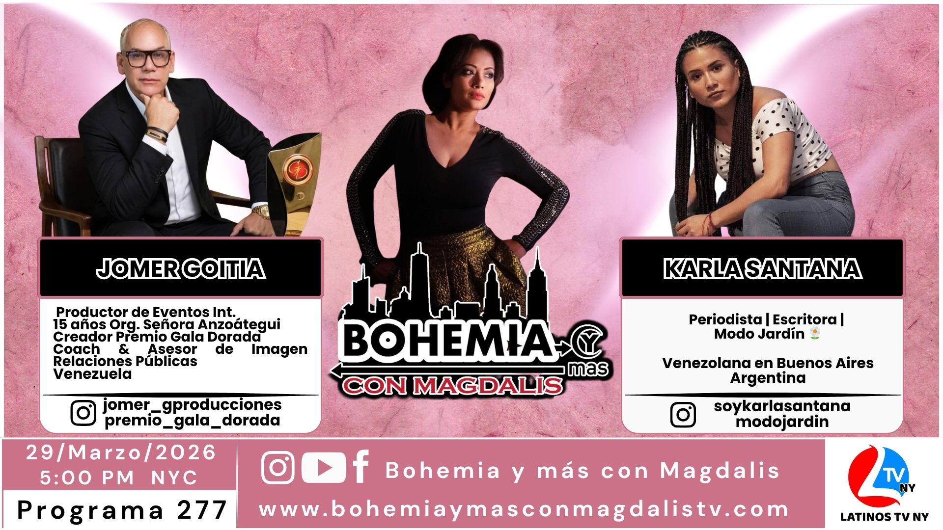 PROGRAMA 277 BOHEMIA Y MÁS CON MAGDALIS