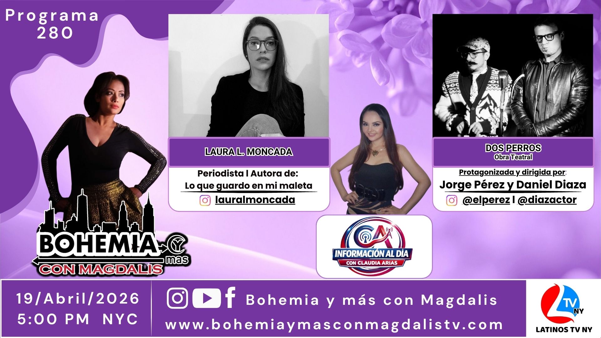PROGRAMA 280 BOHEMIA Y MÁS CON MAGDALIS