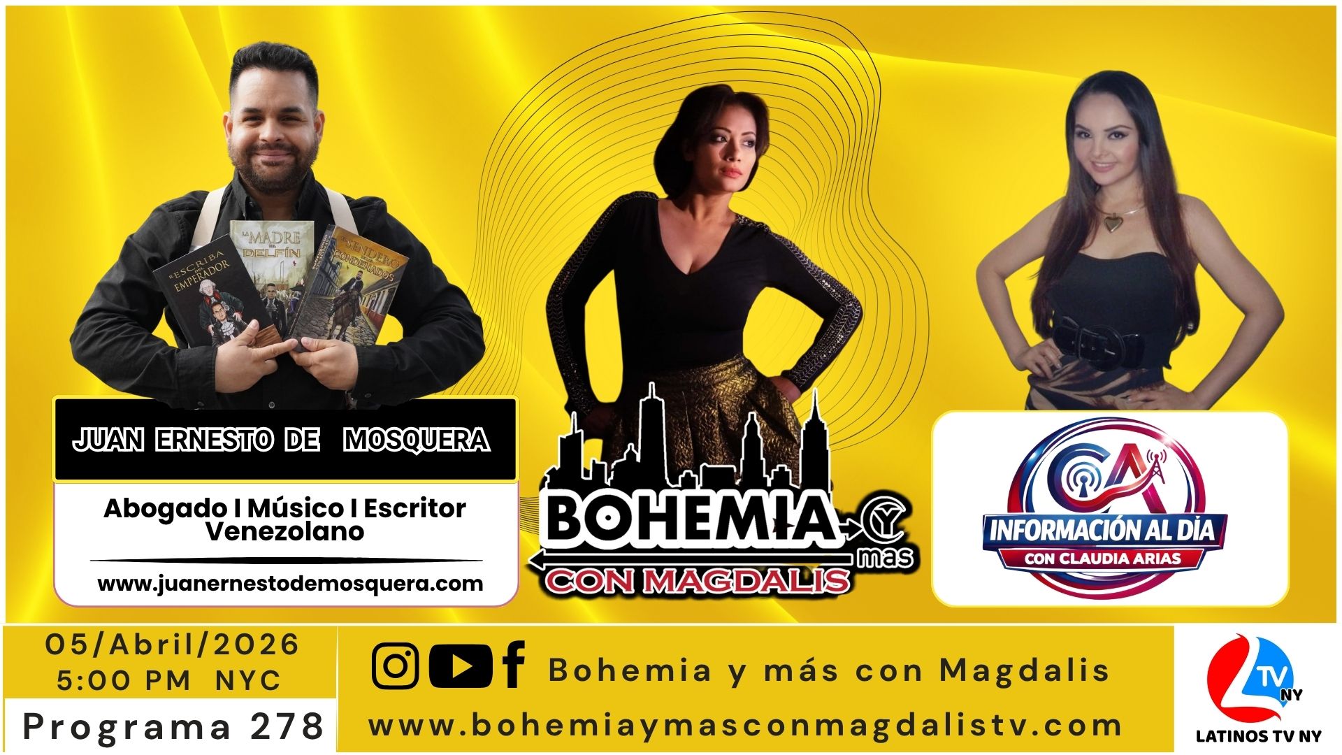 PROGRAMA 278 BOHEMIA Y MÁS CON MAGDALIS