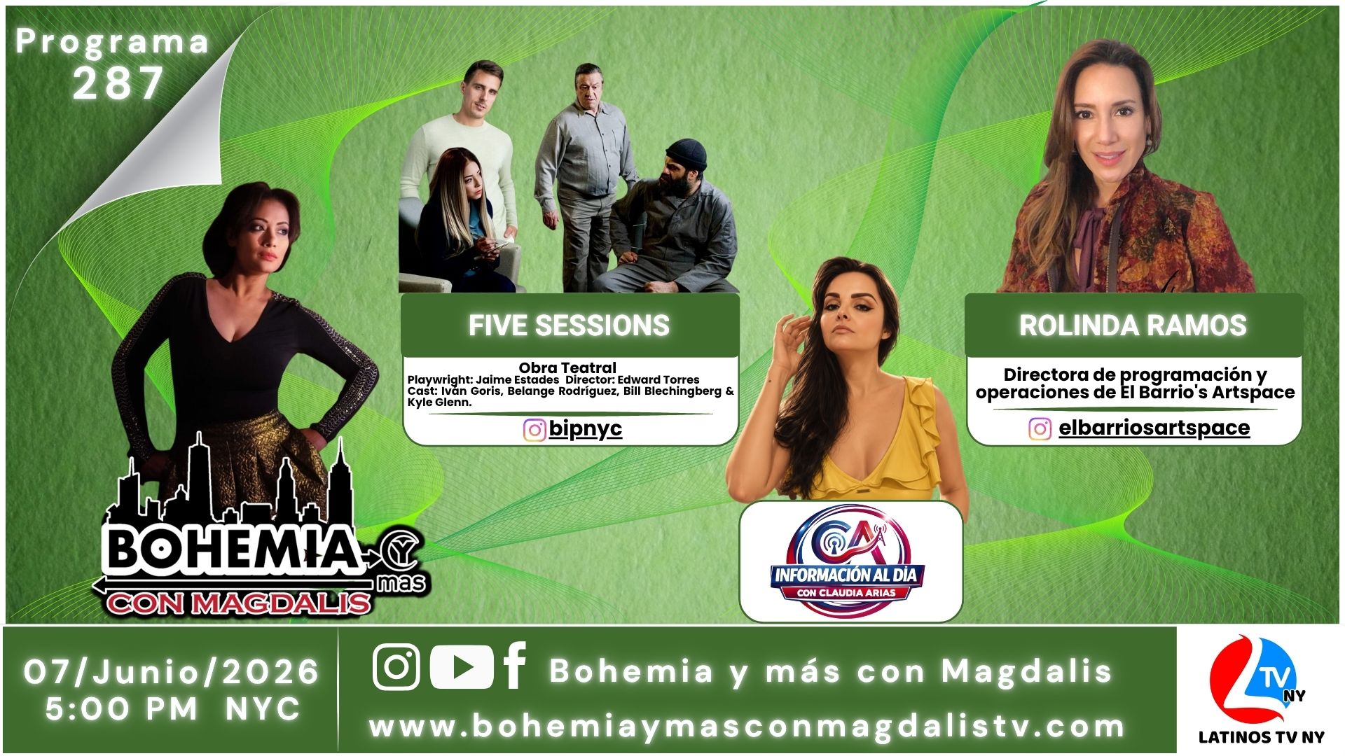 PROGRAMA 287 BOHEMIA Y MÁS CON MAGDALIS