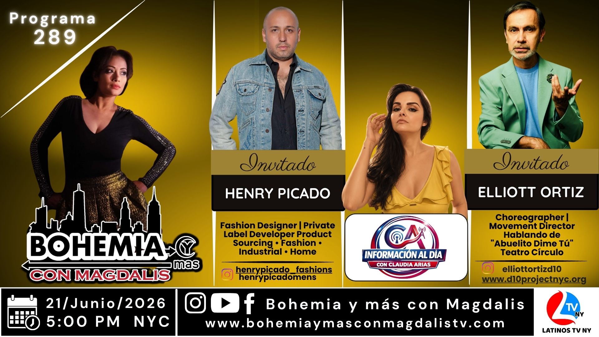 PROGRAMA 288 BOHEMIA Y MÁS CON MAGDALIS