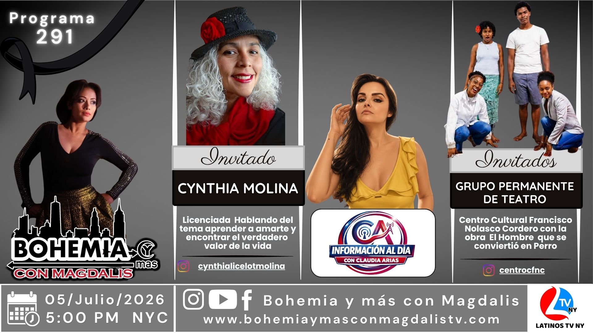PROGRAMA 291 BOHEMIA Y MÁS CON MAGDALIS